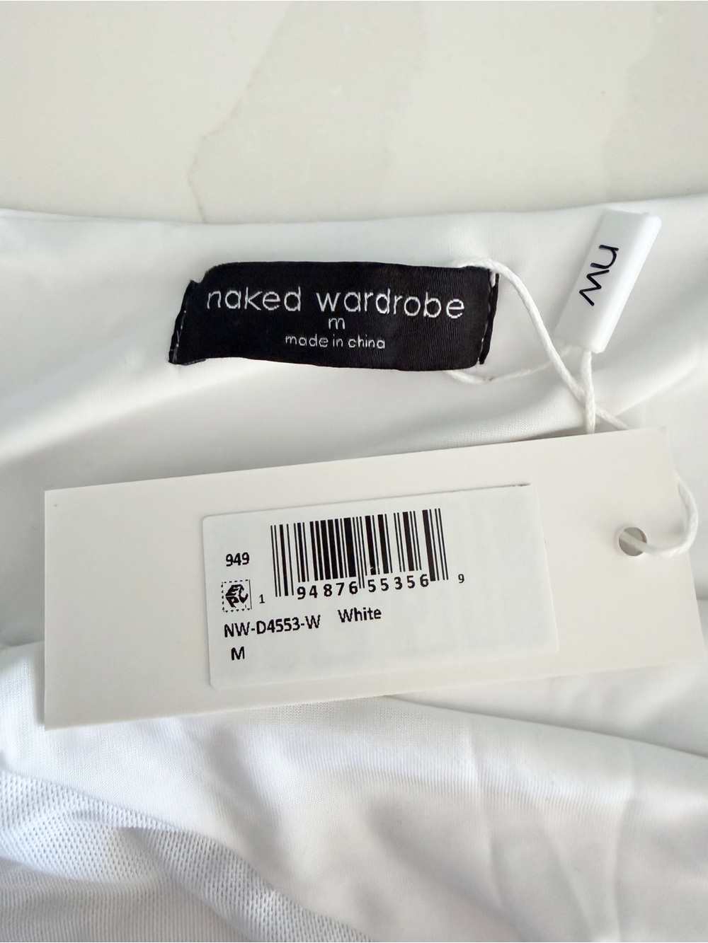 naked wardrobe Hourglass Mesh Contrast Maxi Dress White Sz M NWT - Picture 8 of 11